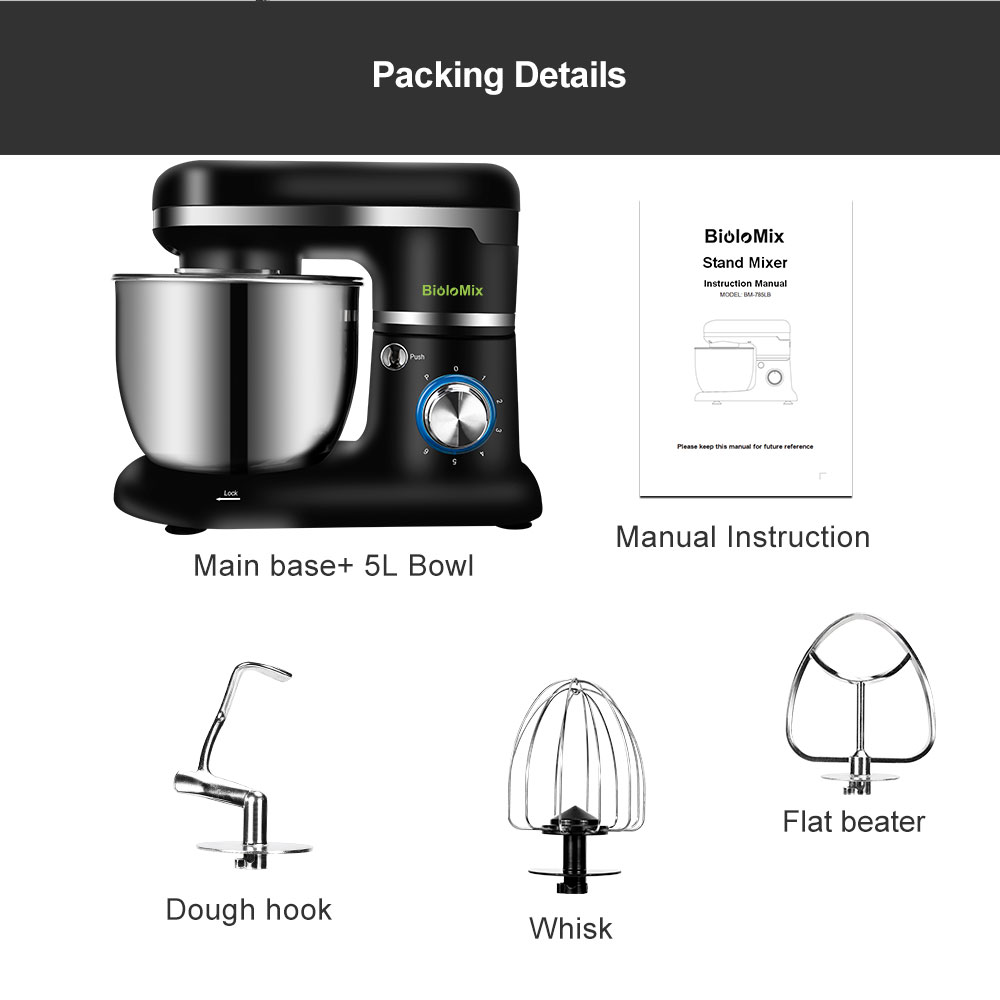 1200W 4L 6-Speed Electric Mixer Set 1200W 4L 6-Speed Electric Mixer Set